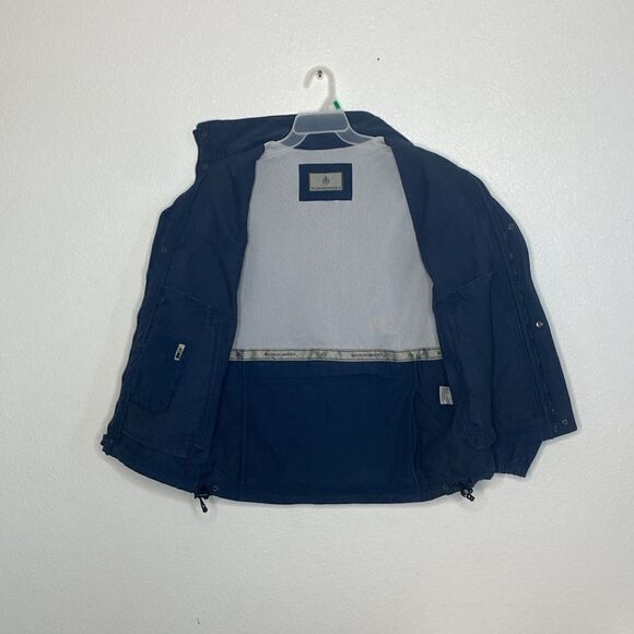 RAINFOREST Men’s Navy Cotton/Nylon Full Zip Hooded Jacket - Picture 6 of 9